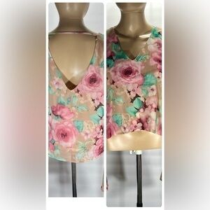 SAWYER PINK FLORAL TOP SIZE SMALL